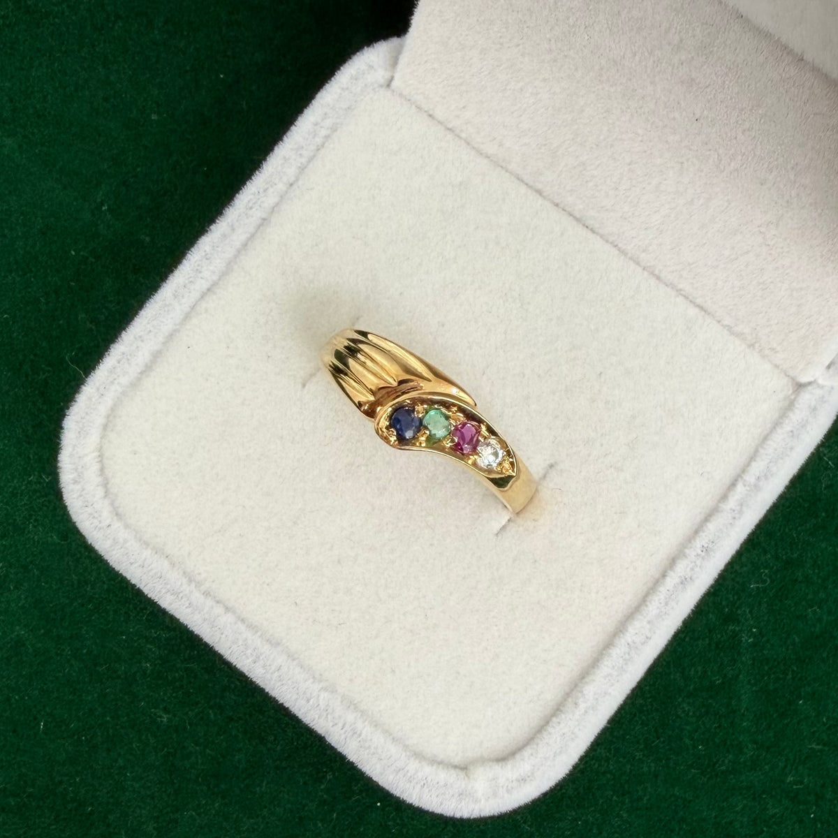 Vintage 4 Gemstone Ring (14k Yellow Gold)