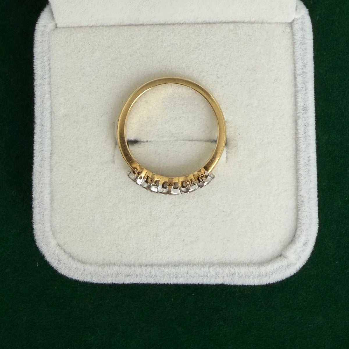 Vintage 5 Stone Half Eternity Diamond Ring (18k Yellow Gold)