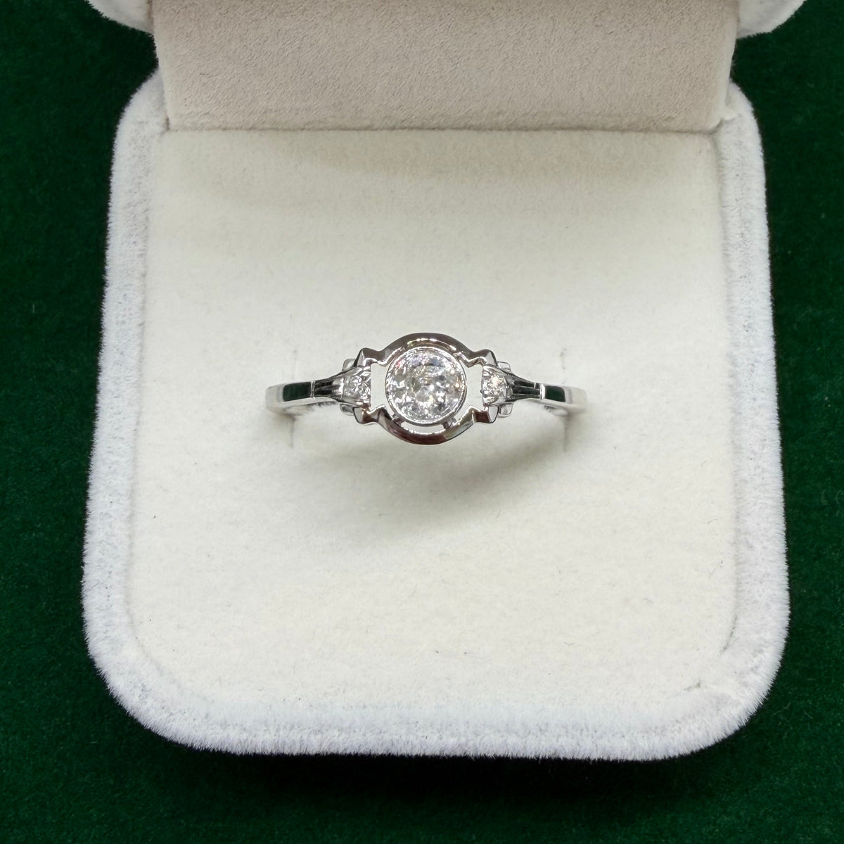 Round Cut 0.40ct Diamond Ring (14k White Gold)