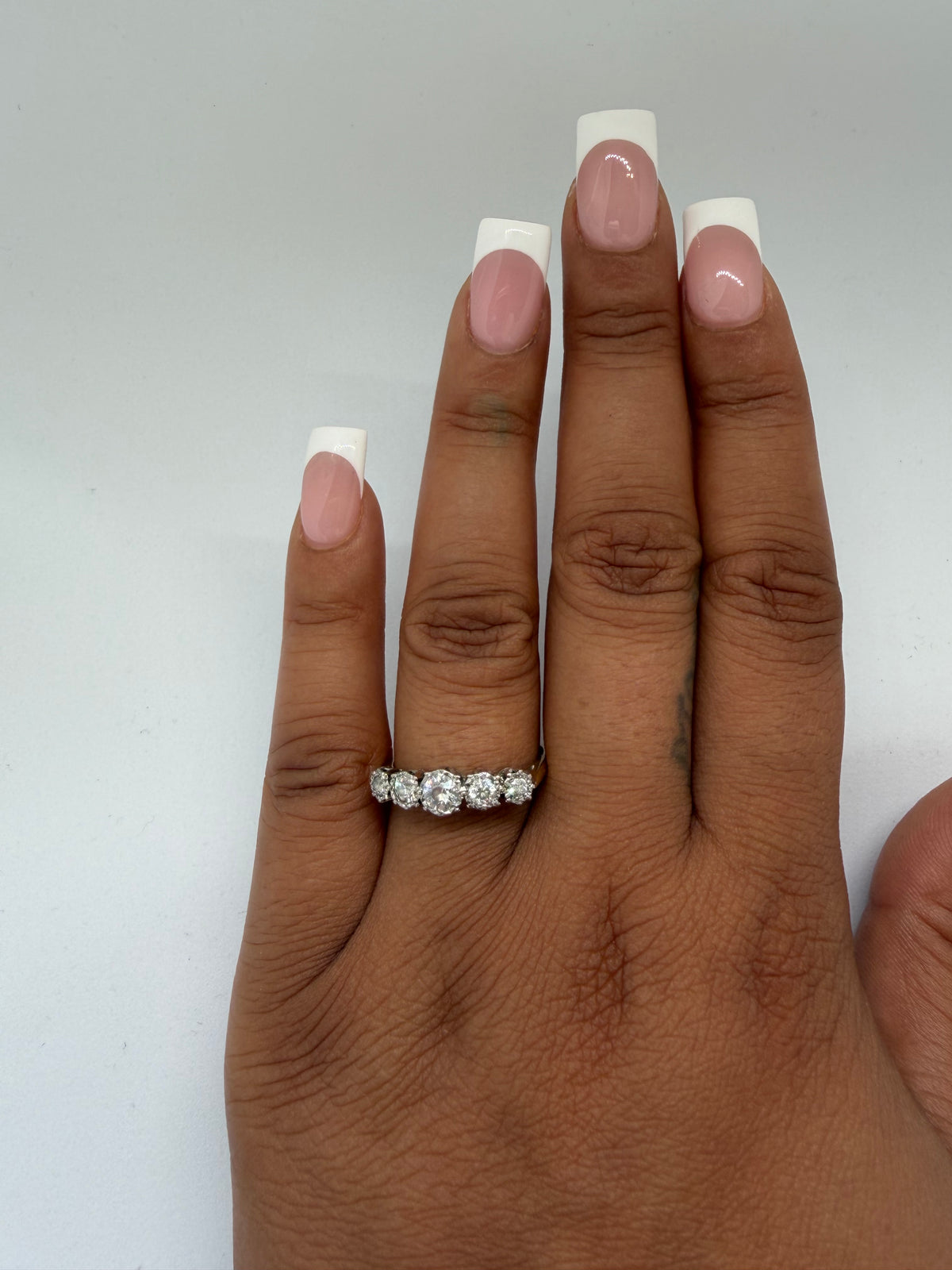 18k Yellow Gold & Platinum 5 Stone Diamond (Old Cut) Ring