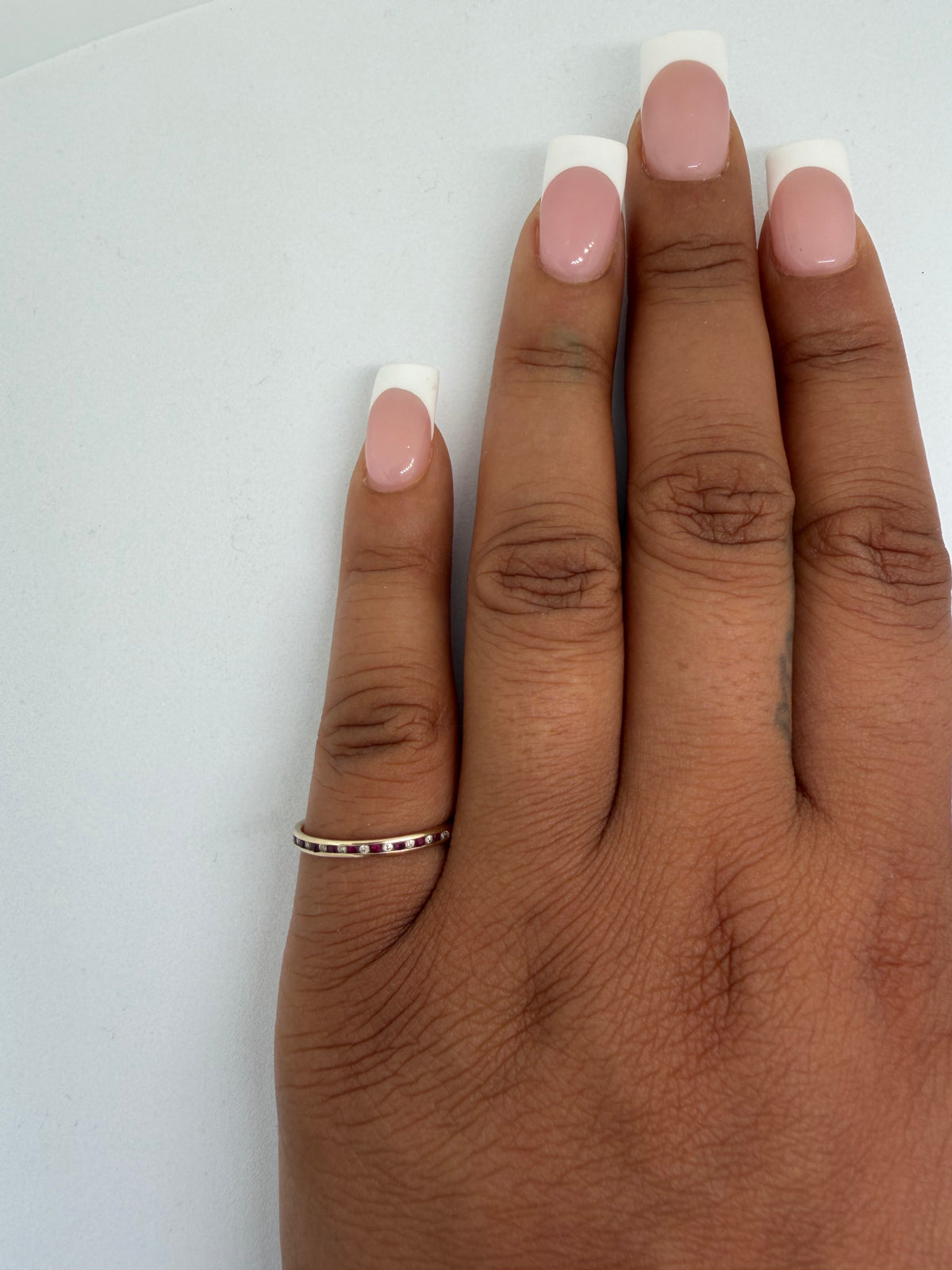 9k Yellow Gold Ruby and Diamond Stacking Band