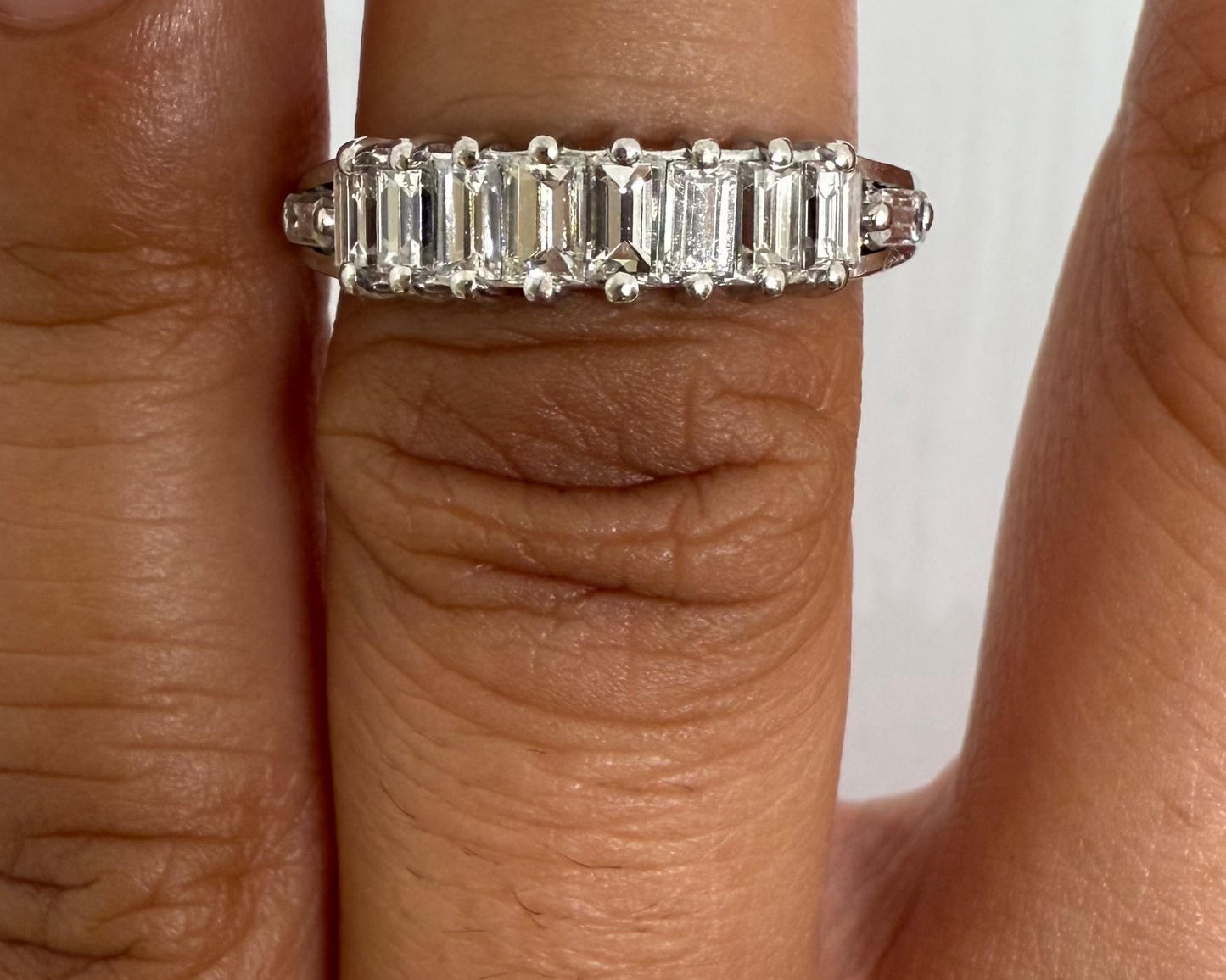 18ct White Gold Baguette Diamond Ring