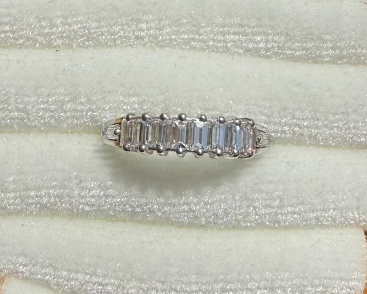 18k White Gold Baguette Diamond Ring